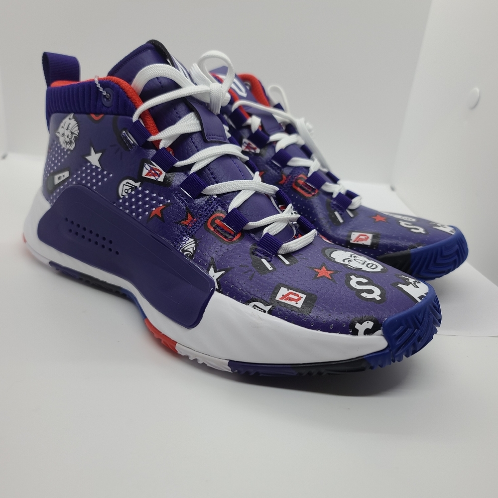 Adidas Dame 5 Purple Red White Damian Lillard